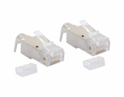 Sada síťových zásuvek Schwaiger CAT 6A / CAT 7 bílá