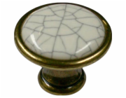 Knoflík 1700, starožitná mosaz, leštěná