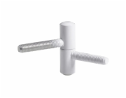 Skrytý pant O 10 mm ocel bílý 2 kusy