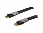 Schwaiger Vysokorychlostní plochý HDMI kabel s Ethernetem, černý, 3 m