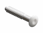 Plastové zatloukací kotvy Hettich s drážkami, O 6,9 mm x 39 mm, bílé, 16 kusů