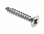Vrut Hettich O 2,5 x 16 mm, poniklovaná ocel, pro tyčové panty, 50 kusů