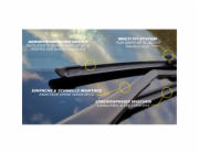 Stěrače čelního skla Michelin Multi Fit Single 60 s plochými lištami 24"/600 mm