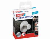 Tesa Powerbutton Hook Classic z nerezové oceli, kulatý