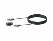 Modemový kabel Schwaiger 3 m s adaptérem TAE/DSL, černý