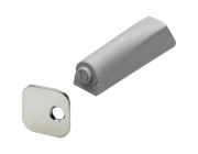 Otvírač dveří Hettich s magnetem, plastový, šedý, 2 kusy