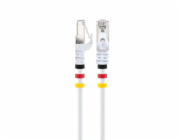 Schwaiger® síťový kabel CAT7 S/FTP včetně 3 barevných klipů - bílý 0,5 m