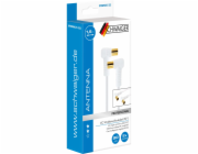 Propojovací kabel antény Schwaiger 90 dB bílý