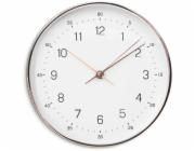 Nástěnné hodiny Wall-Art, moderní, průměr 25 cm, vzhled bílého a růžového zlata