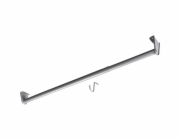 Hettich Nastavitelná šatní tyč O 26 x 680 - 1200 mm Ocel Stříbrnošedá 1 kus