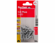fischer SX Plus rozpěrné hmoždinky, 50 kusů, 4 x 20