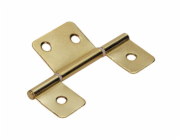 Závěs Hettich pro lamelové dveře 81 mm x 22 mm, mosazná ocel, 3 kusy