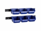 Úložný box LUX-TOOLS, 6 kusů, modrý, velikost 2