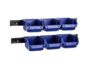Úložný box LUX-TOOLS, 6 kusů, modrý, velikost 2