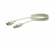 Schwaiger USB 2.0 propojovací kabel A/B 1,5 m šedý