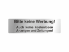 Samolepka „Žádná reklama, prosím...“, 2,5 cm x 9 cm, PVC ...
