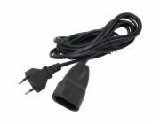 Prodlužovací kabel Euro, černý, 3 m