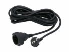 Prodlužovací kabel s ochranným kontaktem, černý, 5 m