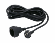 Prodlužovací kabel s ochranným kontaktem, černý, 5 m
