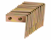 Konzoly na židle 30 mm x 30 mm x 14 mm, žlutě pozinkované, 12 kusů