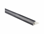 Čtvrtkruhový koncový profil, PVC fólie, antracit, 10 mm x 2,5 m