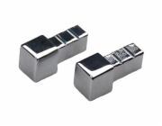 Rohový hranatý koncový profil, leštěná nerezová ocel, 10 mm (2 ks)