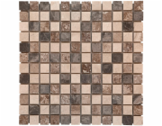 Mozaiková rohož z přírodního kamene Kronos Multicolor 30 cm x 30 cm