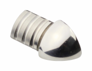 Rohový čtvrtkruhový koncový profil, leštěná nerezová ocel, 10 mm (2 ks)