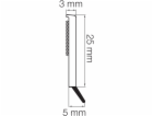 Plochý proužek s okrajem, samolepicí, 40 x 2,5 mm, použit...