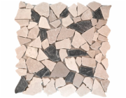 Mozaiková podložka Polygonal Biancon Java 30 cm x 30 cm