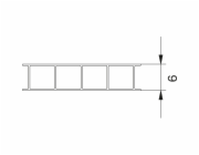 Dutý komorový panel 6 mm průhledný 200 cm x 105 cm