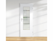Světelný výřez ESG plavené sklo 3 pásy 41 x 142 cm x 4 mm pro dřevěné interiérové dveře