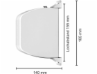Schellenberg navíječka na povrch Mini, s panty, 155 mm, bílá