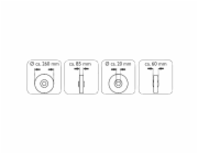 Náhradní kolo Pro-Bau-Tec pro ruční vozíky 260 mm x 85 mm