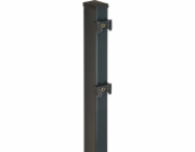 Čtvercový plotový sloupek pro dvojité pletivové panely 6 cm x 4 cm x 160 cm, antracitový