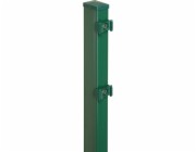 Čtvercový sloupek pro dvojitý drátěný plot 6 cm x 4 cm x 160 cm zelený