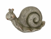 Zahradní figurka šneka 12,5 cm hnědá