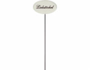 Smaltovaný bílý bylinkový kolík, 30 cm, libeček