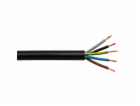 Gumový kabel H05RR-F 5G1.5 Černý, prodává se na metráž