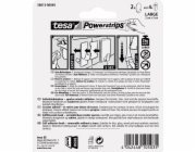 Tesa Samolepicí háčky , bílé oválné, 2 kusy se 4 velkými proužky Powerstrips