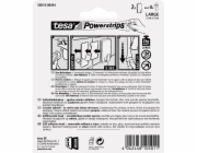 Tesa Samolepicí háčky , bílé, čtvercové, 2 kusy se 4 velkými proužky Powerstrips