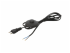 Napájecí kabel s nožním spínačem, černý, 2 m