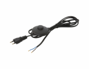Napájecí kabel s nožním spínačem, černý, 2 m