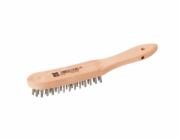 LUX-TOOLS Ocelový drátěný kartáč , 4 řady