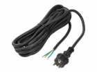 Napájecí kabel se zástrčkou, 5 m, černý