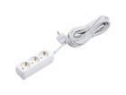 3cestný prodlužovací kabel, bílý, 5 m