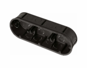 Trojitá kombinovaná krabice pro přístroje 218 mm x 75 mm Černá IP20