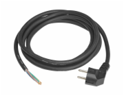 Napájecí kabel se zástrčkou, 3 m, černý