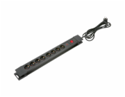 8pinový prodlužovací kabel s přepěťovou ochranou, černý
