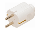 Ochranná kontaktní zástrčka, bílá
